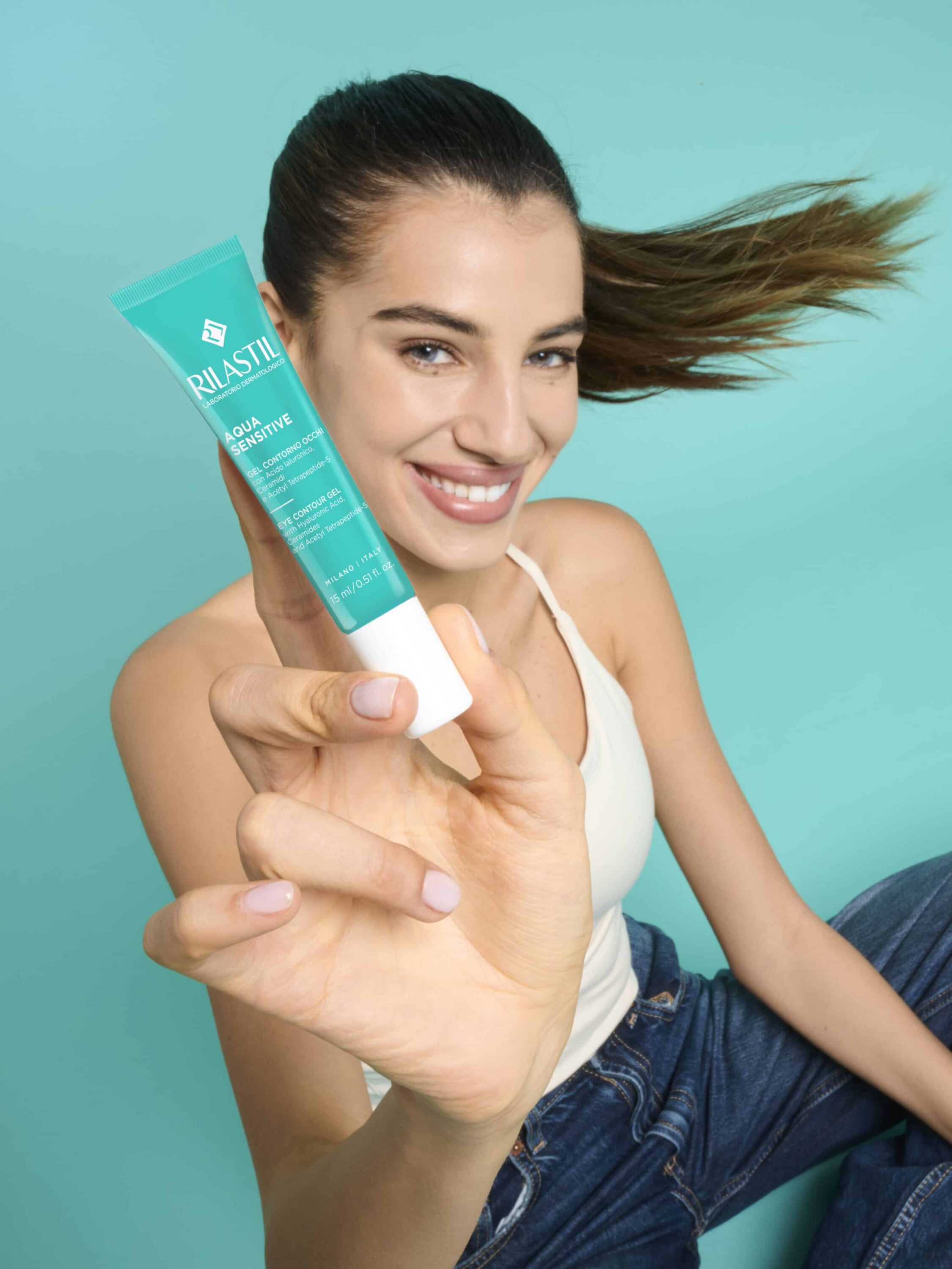 Alternative view of Rilastil Aqua Sensitive Eye Contour Gel 15 ml gel za područje oko očiju